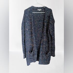 Blakely Women's Oversized Knit Confetti Multicolor Open Front Cardigan